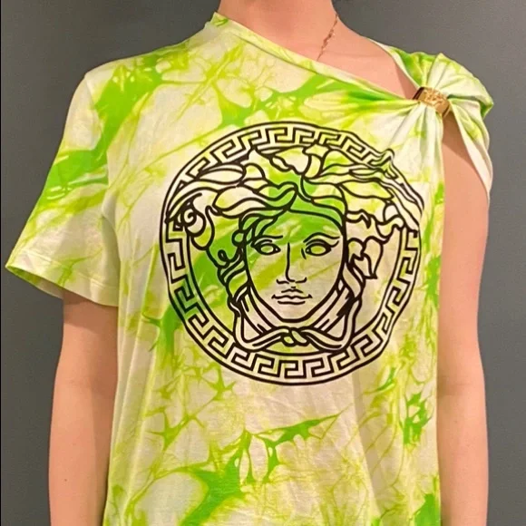 Brand New with Tags VERSACE Lime GREEN T-Shirt - Picture 4 of 6